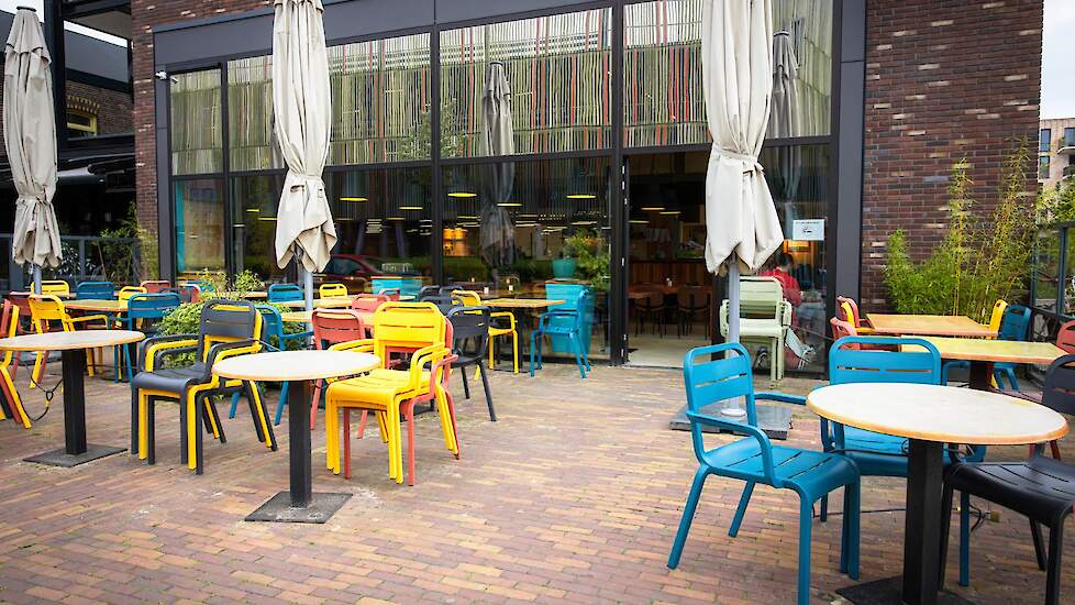 Het terras van BioToko.