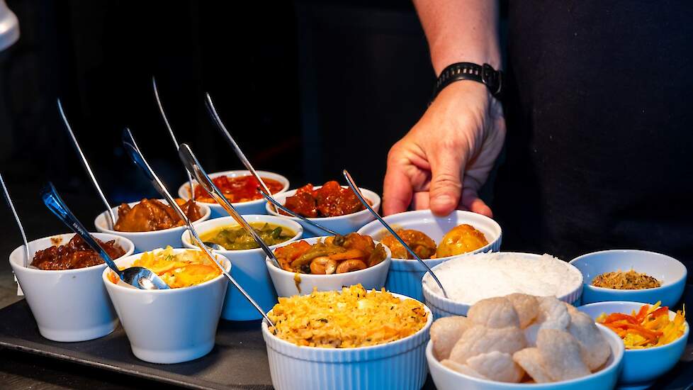 Een rijsttafel in de BioToko.