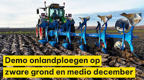Demo onlandploegen op zware grond en medio december